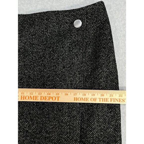 Ann Taylor Factory Ladies Twill Skirt, Size 16, Faux Wrap, Knee Length Side Zip - Picture 5 of 10